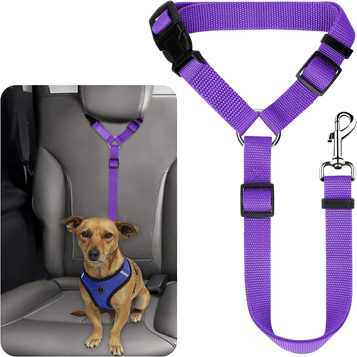 Ring Dog Car Seat Belt Durable Nylon Dog Seat Belt For Small Large Dogs Adjustable Lead Puppy Travel Car Safety Rope
