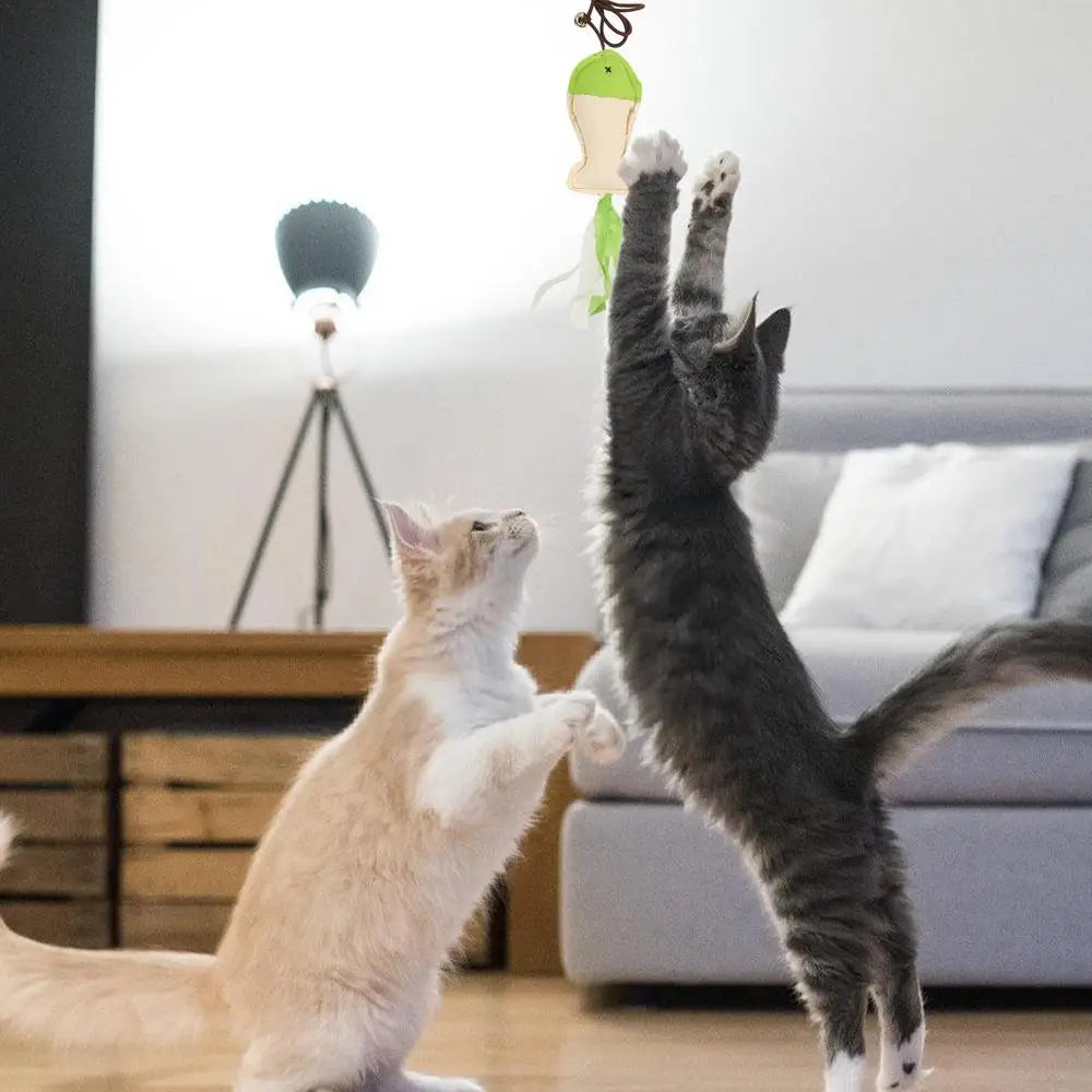 Fish Cat Toy Interactive Cat Toy Cat Toys With Bell For Indoor Outdoor Cats Interactive Fishing Stitchable Toy Interactive Game