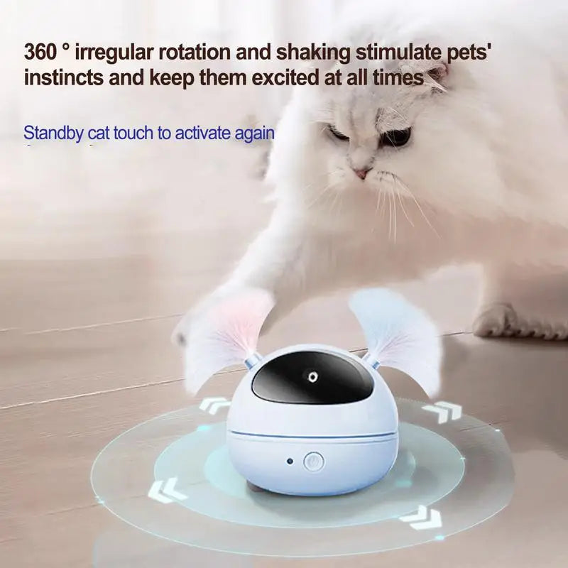 Cat Laser Toy Automatic Laser Moving Pointer for Cats Real Random Trajectory & 360 Irregular Rotation Kitten Exercise Toys