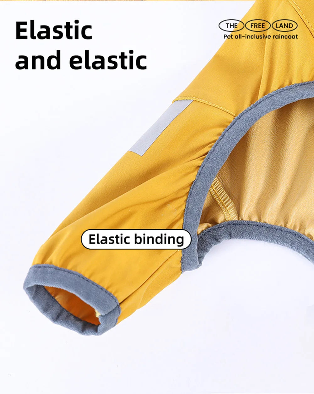 Puppy Raincoat Water-resistant Dog Overalls Raincoat Waterproof Dog Clothes Reflective Small Dogs Rain Jumpsuit Pet Accessories