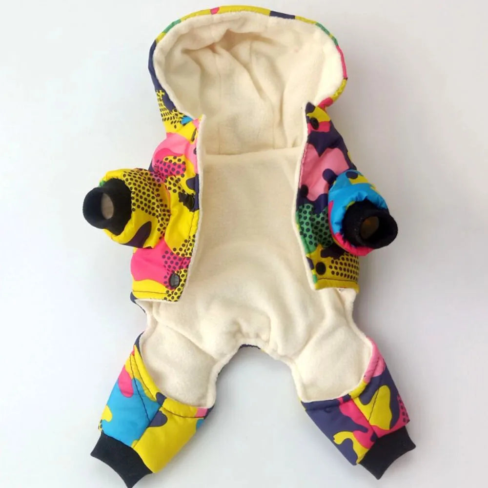 Pet Dog Clothes Winter Warm Dog Windproof Coat Thicken Pet Clothing For Dogs Cats Costume Jumpsuit Hoodies Jacket Pet Supplies