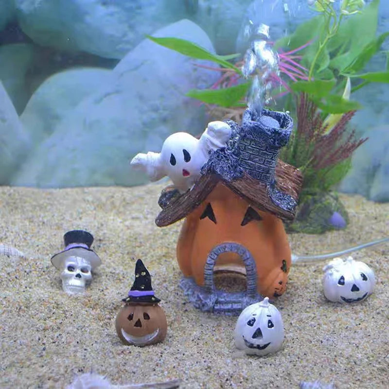 Cute Tree Man Figurine Aquarium Decoration With Air Bubble Driftwood Statue Multifunction  Fish Tank Background Ornament Shelter