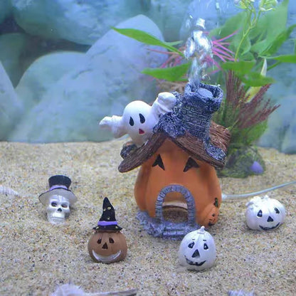 Cute Tree Man Figurine Aquarium Decoration With Air Bubble Driftwood Statue Multifunction  Fish Tank Background Ornament Shelter