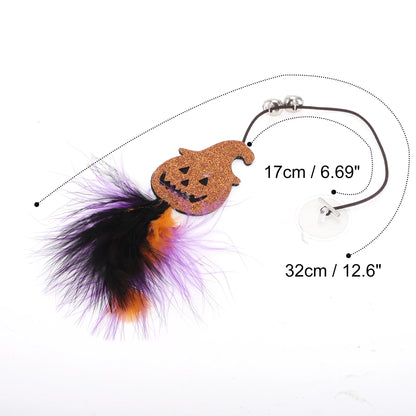 UXCELL 1 Pc Fashion Funny Cat Playing Rod Portable Spider Moon Halloween Toys Cat Playing Rod for Indoor