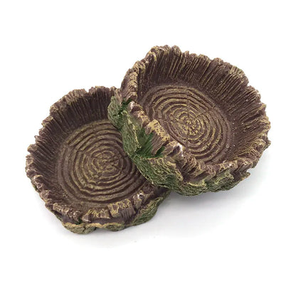 Pet Reptile Feeder Bowl Resin Aquarium Basin Food Water Pot Reptile Turtle Tortoise Scorpion Lizard Crabs Supplies Dropshipping