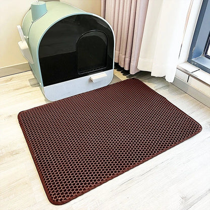 Waterproof EVA Cat Litter Mat 60*90cm EVA Double Layer Pet Litter Box Mat Non-slip Sand Cat Pad Cat Litter Cleaning 6 Colors