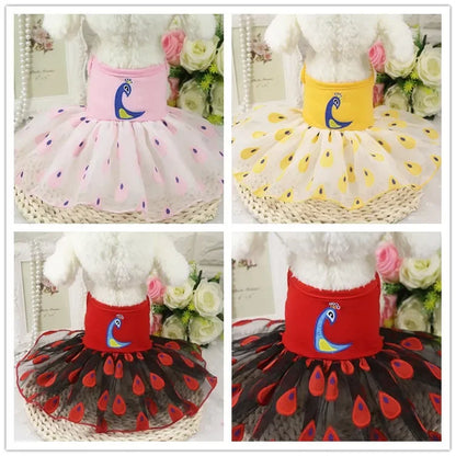 10PCS Pets Accessaries Dogs Cats Princess Flower Lace Dress For Pet Wedding Party Spring Summer small Teddy girl ropa para perro