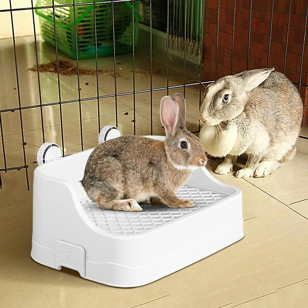 Large Capacity Pet Toilet with Buckle for Guinea Pigs Dangling Square Small Pet Litter Box Pet Cleanging Tools