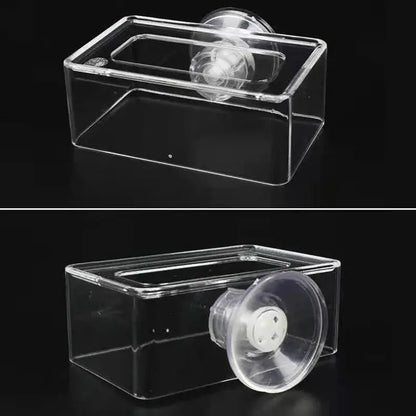 1Pcs Fish Feeding Aquarium Feeding Ring Fish Tank Station Floating Food Tray Feeder Aquarium Accessory with Strong Suction Cups
