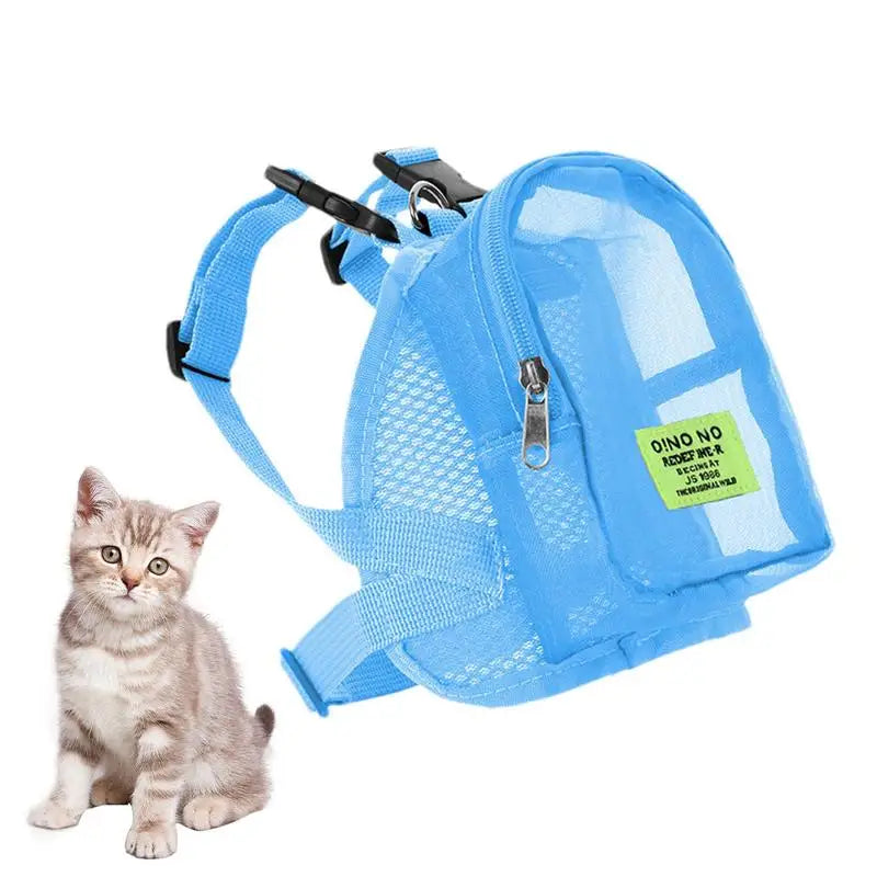 Dog Backpack Mesh Dog Harness Backpack With Adjustable Pet Harness Vest No Pull Dog Saddle Bag Cute Doggie Backpack Carrier Fit