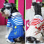 Anchor Navy Costume Dog Jumpsuit for Small Dogs, Puppy Stripe Shirt with Pants Overalls Seaman Outfits Autumn Chihuahua Clothes