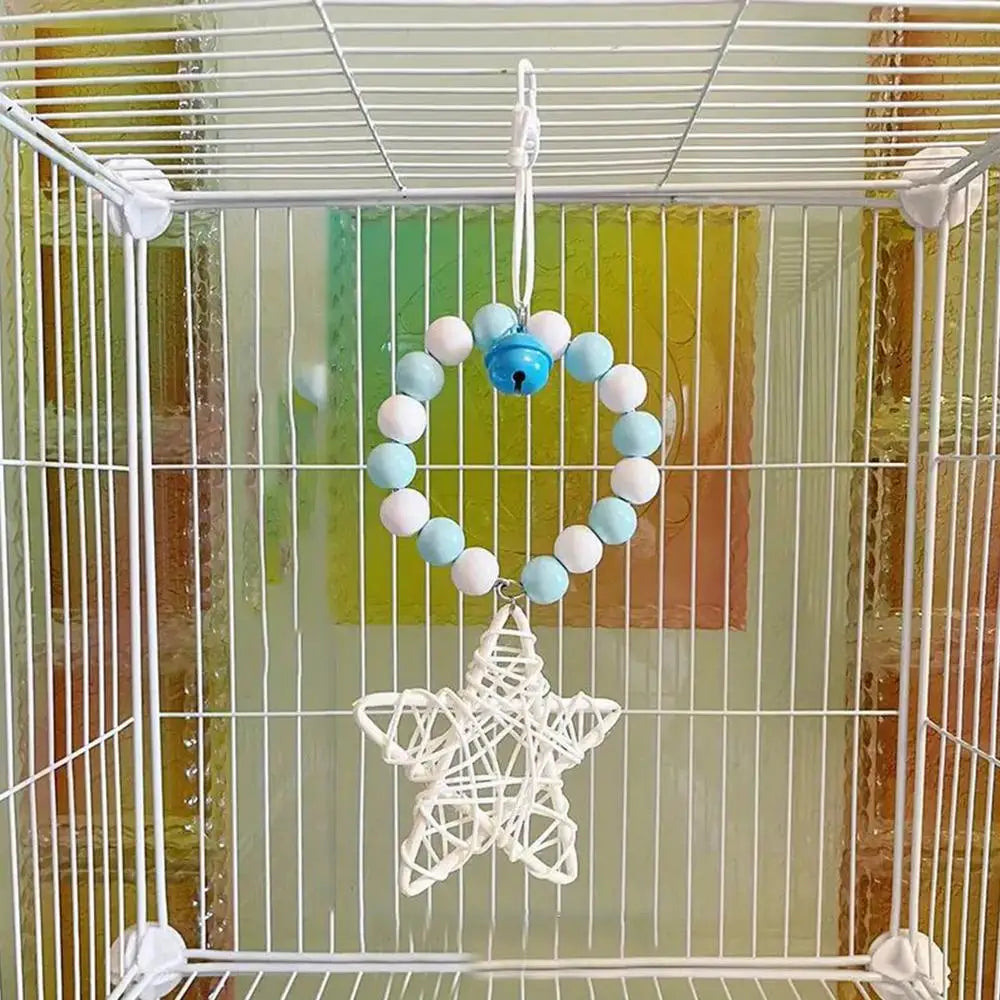 Parakeet Toys Parrot Cage Bite Toys For Cockatoos African Grey Macaws Love Birds Fun And Durable Bird Puzzle Toys For Bird