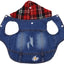 Sleeveless Denim Dog Jacket - Dark Wash, Puppy Hooded Jeans Coat Spring Summer Dog Clothes for Small Medium Dogs Bulldog Yorkie