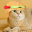 Cat Hats Halloween Dog Funny Cosplay Costume Hamburger Hats Burger-Shaped Puppy Costume Accessory Headwear for Cats Dogs Puppy