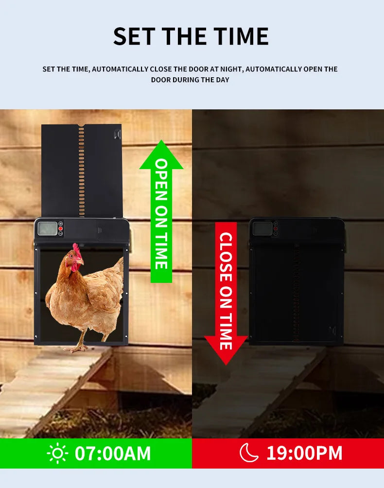 New Generation Door Timer Control Coop Door Multi-modes Light-sensing Automatic Chicken Coop Door Automatic Chicken Coop Door