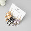 3 Pairs New Fun and Cute Enamel Alloy Hanging Tail Cat Dangle Earrings Colored Cat Ear Jewelry Set Lovely Gift For Women Girls
