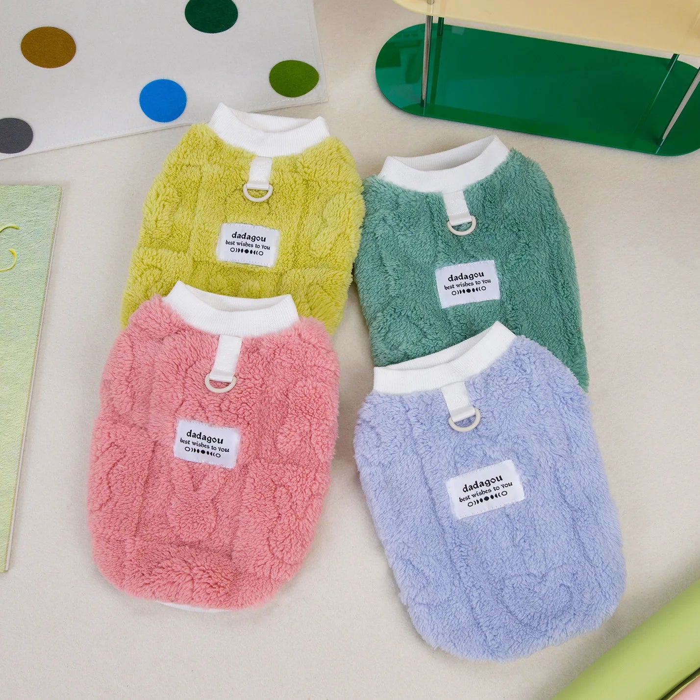 Thermal Fleece Dog Vest 2024 Winter Puppy Clothes for Small Dogs, Heart Pattern Dog Pullover Shirt Chiwawa Yorkie Pet Apparel