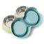 Pet Stainless Steel Bowls Double Puppy Dog Food and Water Bowls Set Cat Bowls Pet Feeder Dishes Dual Bowls for Small Dogs Cats
