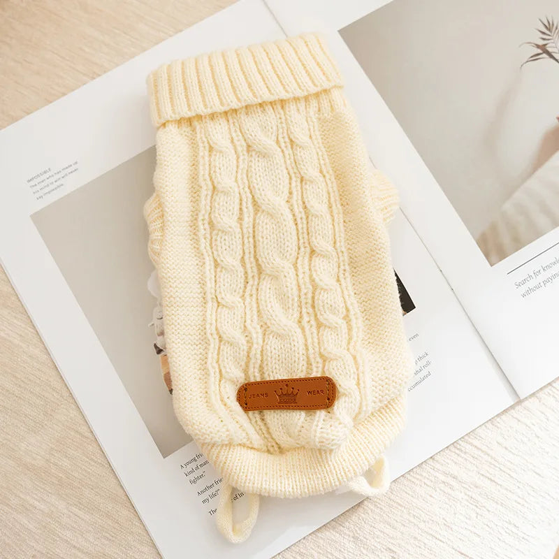 Winter Dog Sweater Pet Dog Clothes Chihuahua French Bulldog Costume Cute Dog Jersey Cat Coat Dog Overalls Puppy Knitted Sweater