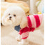 Velvet Warm Pet Cat Sweatshirts Chihuahua Half Sleeve Denim Collar Designer Striped Puppy Winter Clothes Soft Overalls for Yorks