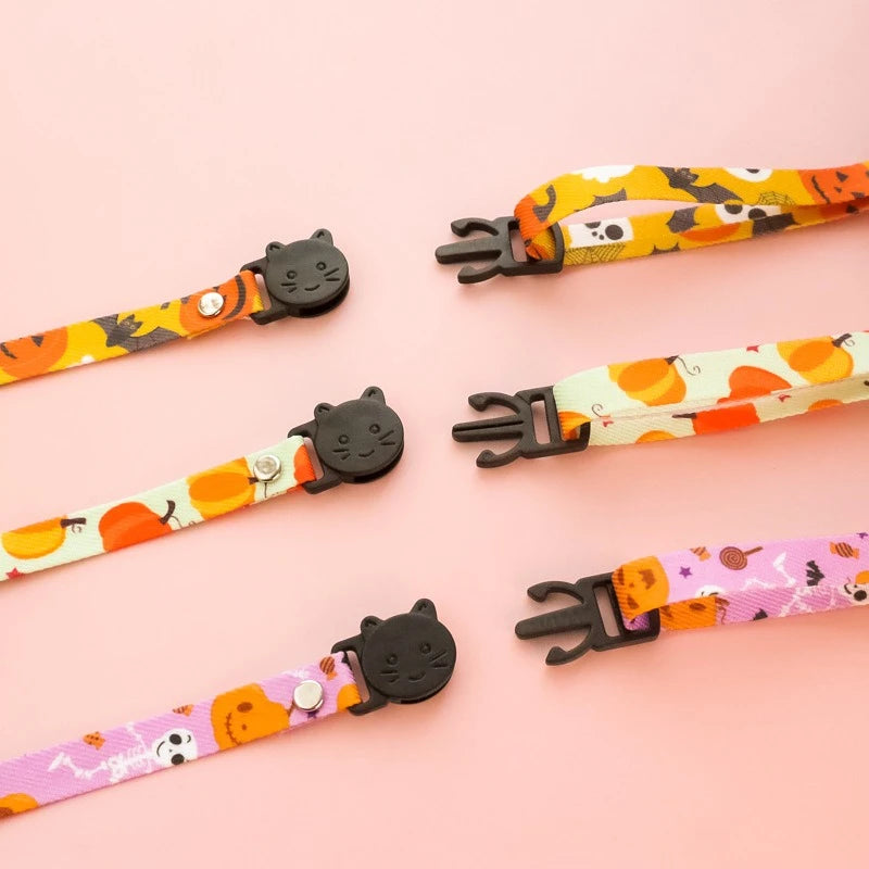 Lightweight Halloween Dog Collars Durable Skull Bat Pendant Cosplay Neck Accessories for Cats Personalized Decorate Pet Necklace