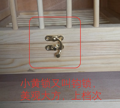 Pigeon Cage Spring Lock Yellow Lock Ox Horn Hook Lock Hardware Spring Lock Spring Pin Pigeon Cage Nest Box Accessories