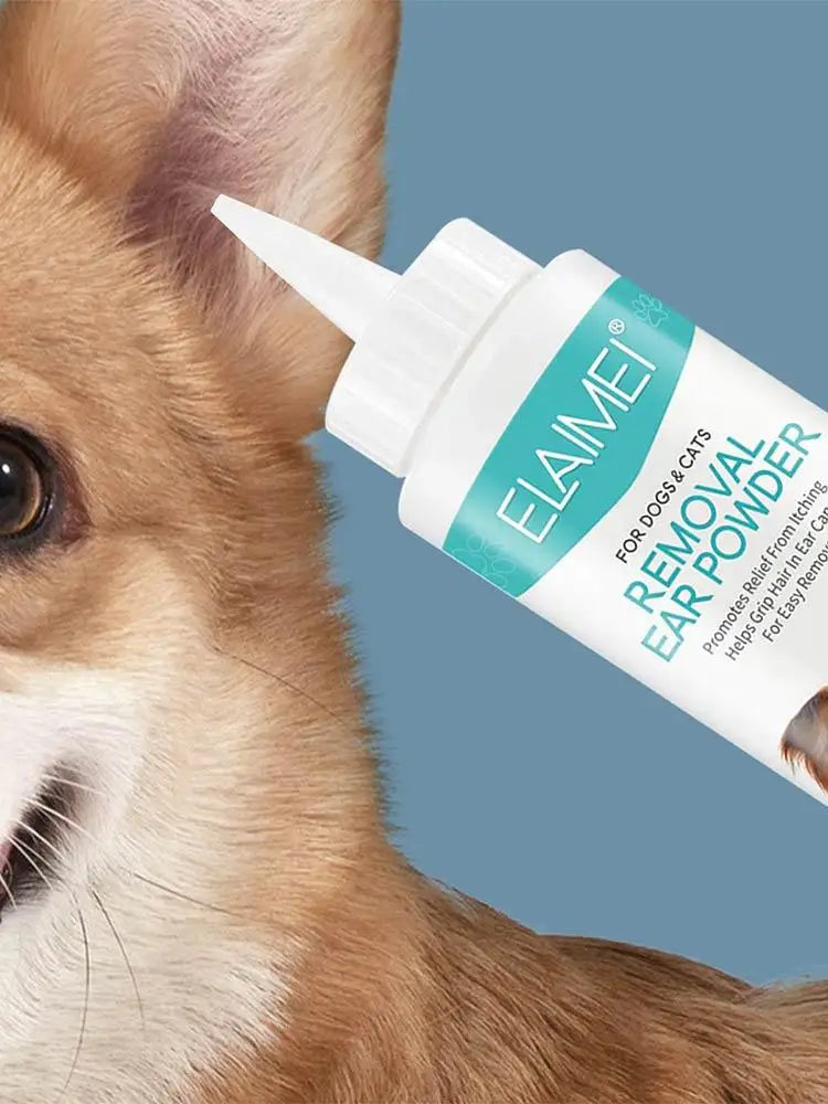 Dog Ear Powder Pet Ear Powder Painless Hair Removal Ear Cleaner Pet Health Care Pet Accessories For Dogs Easy to Remove Ear Hair