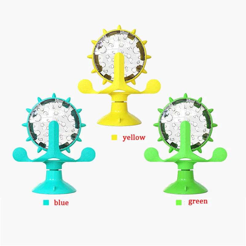 Dog Cat Feeding Interactive Wheel Toys Pet Leaking Food Training Ball Slow Dog Feeder Funny Dog Wheel Pet Products
