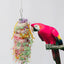 Funny Bird Toys Parrot Toys Swing Parrot Cage Natural loofah Hanging Cockatiel with Bell Parakeet Pet Bird Bites Climb Chew Toys