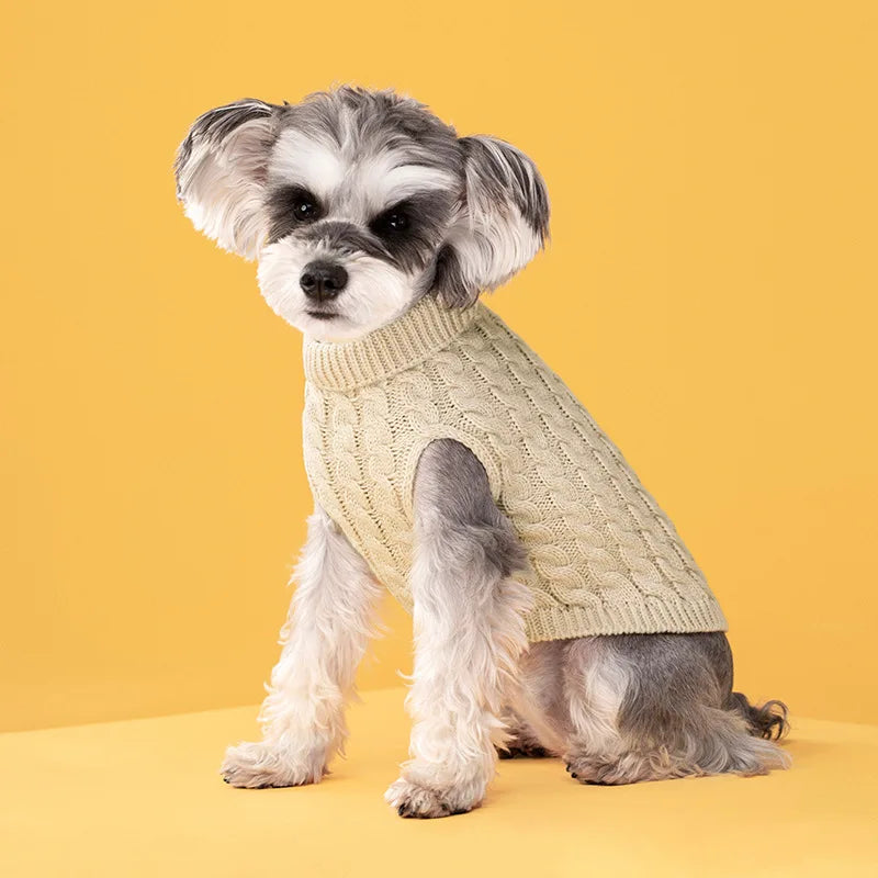 Puppy Cat Sweater Winter Warm Pet Clothes for Small Dogs Chihuahua Vest French Bulldog Knitted Sweater Schnauzer Kitten Costume