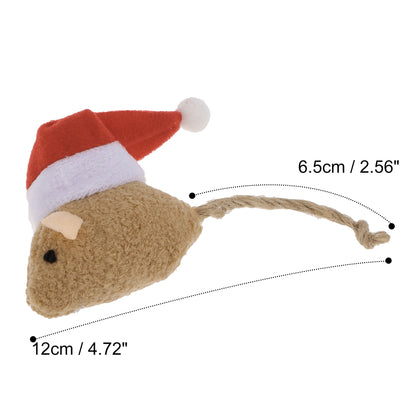 UXCELL 1 Pc Portable Cat Play Mouse Chew Toy Cat Dolls for Outdoor Plaything Christmas Gift Toys Plaything for Kitten Puppy