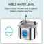 Stainless Steel Cat Wireless Drinking Fountain Rechargeable Automatic Inductior Circulation Filter Silent Pet Drinking Bowl