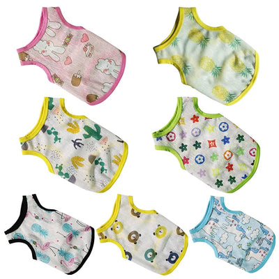 Summer Dog T-shirt Pet Clothing Chihuahua Clothes for Little Dog French Bulldog Printed Vest Pug Hoodie York Breathable Skirts