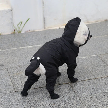 Small Dog Raincoat Hooded Pet Rain Wear Waterproof Teddy Poncho with Rain Boots Adjustable Puppy Dog Full Body Coverage with Hat