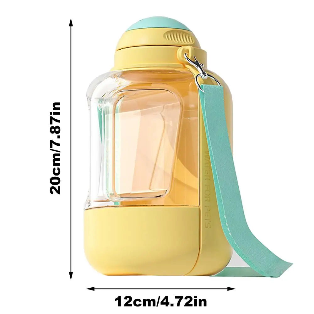 Dog Travel Water Bottle Portable Dog Drinking Bottle Large Capacity Dog Water Dispenser 2 in 1 Puppy Drinking Leak Proof Bowl