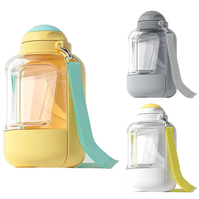 Dog Travel Water Bottle Portable Dog Drinking Bottle Large Capacity Dog Water Dispenser 2 in 1 Puppy Drinking Leak Proof Bowl