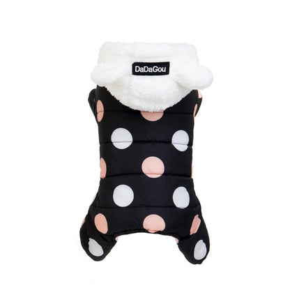 Winter Puppy Dog Coat Pet Clothes Windproof Dog Snowsuit Warm Fleece Padded Winter Pet Clothes for Dogs Cats Apparel