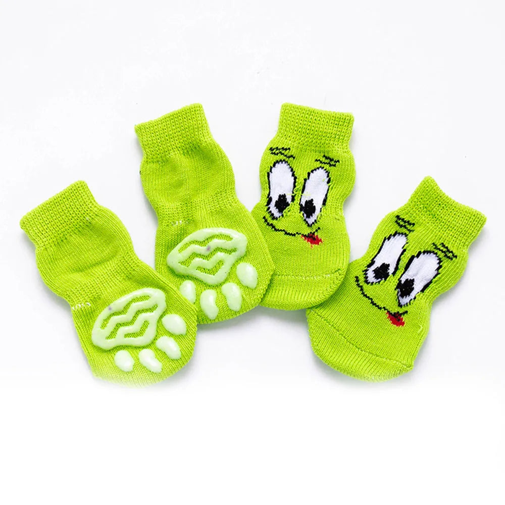 Dog Socks for Small Medium Dogs Non Skid Pet Puppy Grip Socks Paw Protectors Indoor Traction Control Socks for Hardwood Floor