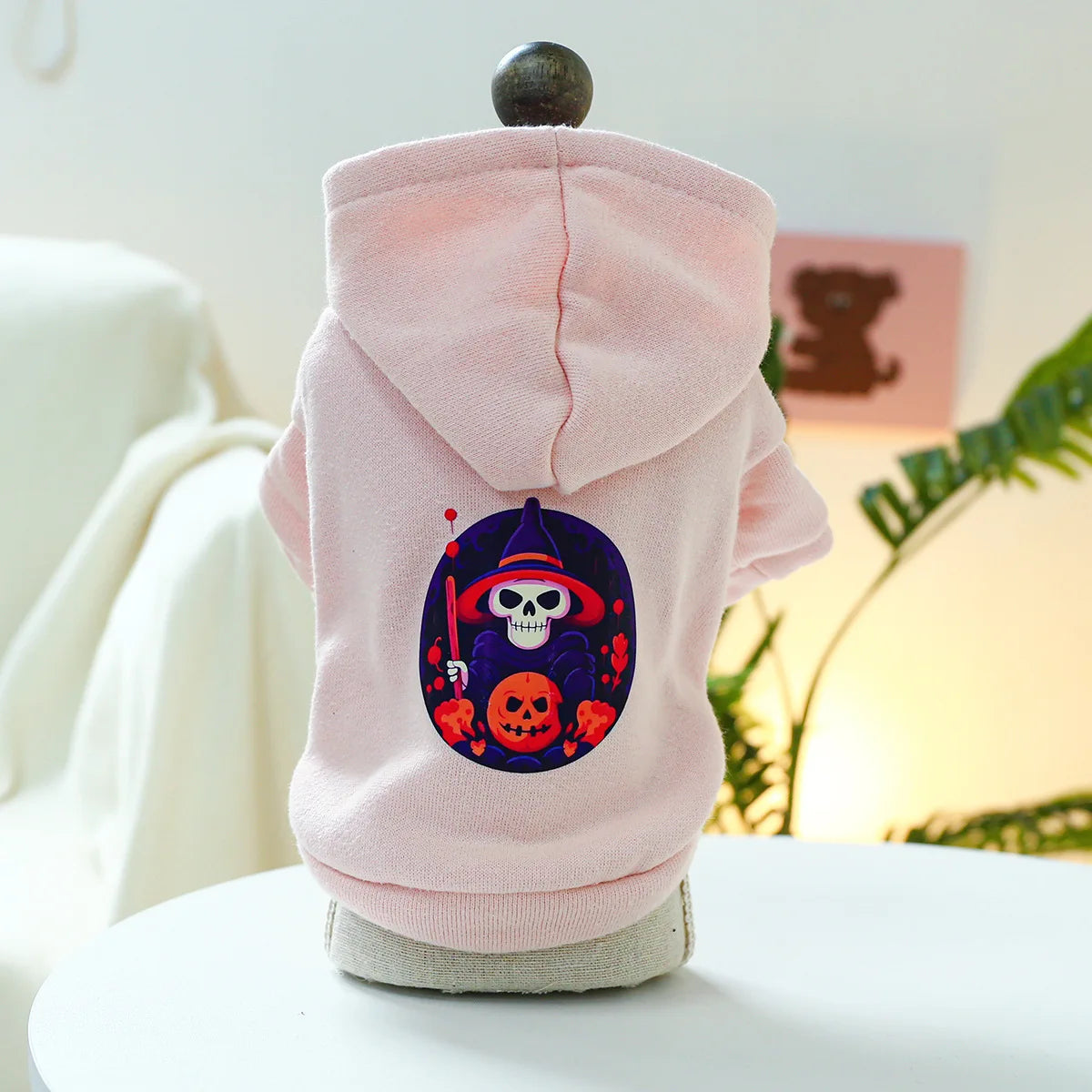 Horror Print Puppy Dog Hoodie Sweater Autumn Spring Pet Clothes for Small Dogs Chihuahua Pomeranian Pullovers mascotas Costume