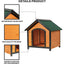 Solid wood dog house outdoor rainproof waterproof outdoor pet kennel winter warm dog house wooden dog cage