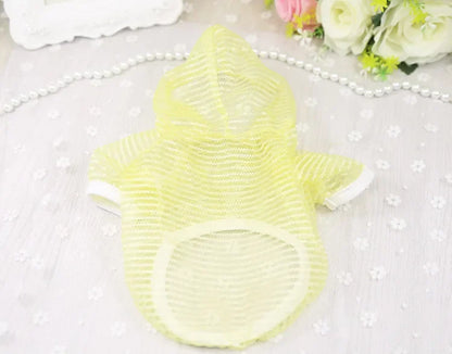 Ultra Thin Transparent Pet Dog Sun Protection Hoodie Clothes For Small Dogs Chihuahua Puppy Cat Summer Vest Shirt French Bulldog