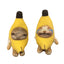 Squeaky funny banana happy cat charm sounding plush toys keychain banana cat pendant dolls
