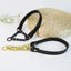 Dog Choke Collar Genuine Leather Dog Collar Dog Choking Chain Collar Stainless Steel Chain No Pull Dog Leather Training Collar