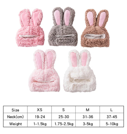 Plush Rabbit Ears Pet Dog Accessories Cosplay Cat Hat Winter Lovely New Year Christmas Puppy Headgear Soft Velvet Pet Supplies
