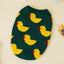 Cartoon Ducks Wool Sweaters for Small Medium Dogs Winter Warm Cat Clothing French Bulldog New Year Christmas Pet Cat Overalls