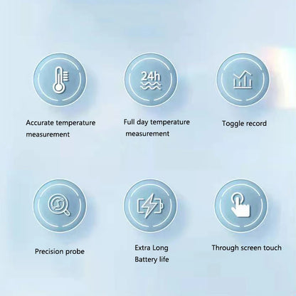 External Aquarium LCD Digital Fish Tank Thermometer Touch Screen Temperature Meter Temperature Control For Fish Tank Accurate