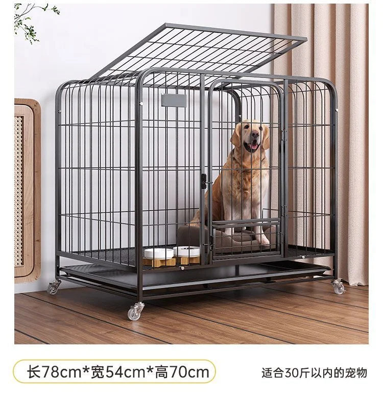 Dog Cage Large Dog Small to Medium Dog Golden Retriever Labrador Corgi Side Ranch with Toilet Separation Indoor Household Nest
