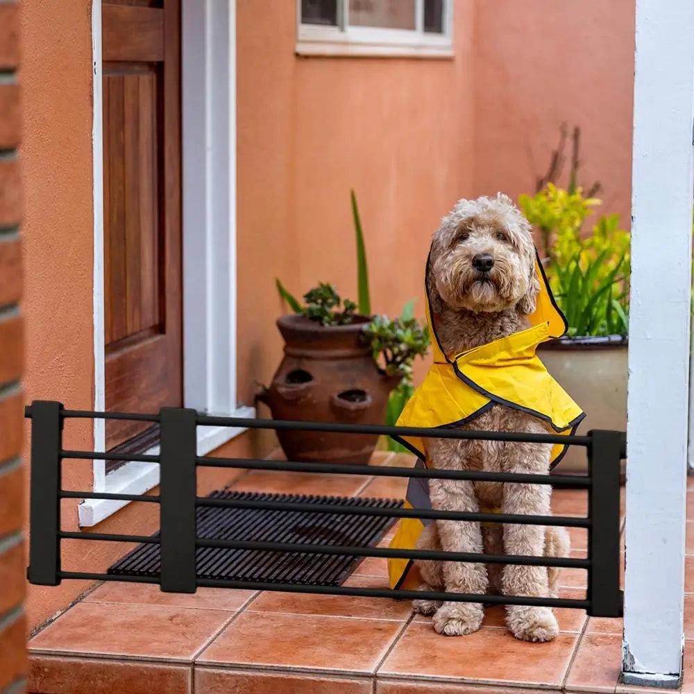 Freestanding Dog Gates Retractable Punch Free Pet Fence Barrier Household Reusable Door For Small Medium Dogs