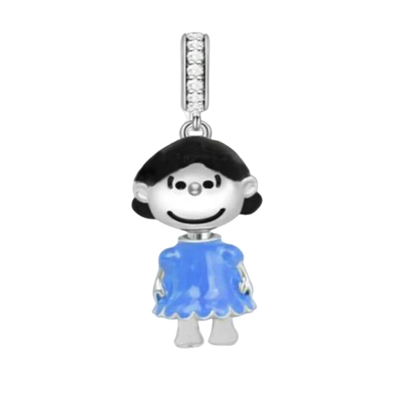 New 925 Silvering Disney Cute Bird Tiger Duck Dog Rabbit Salamander Charm Bead fit Original Bracelet Trinket DIY Women Jewelry