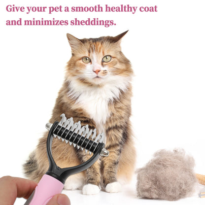 UXCELL Pets Grooming Supplies Shedding Control Tool Sided Dematting Dog Comb for Dogs Cats Professional Pet Deshedding Brush